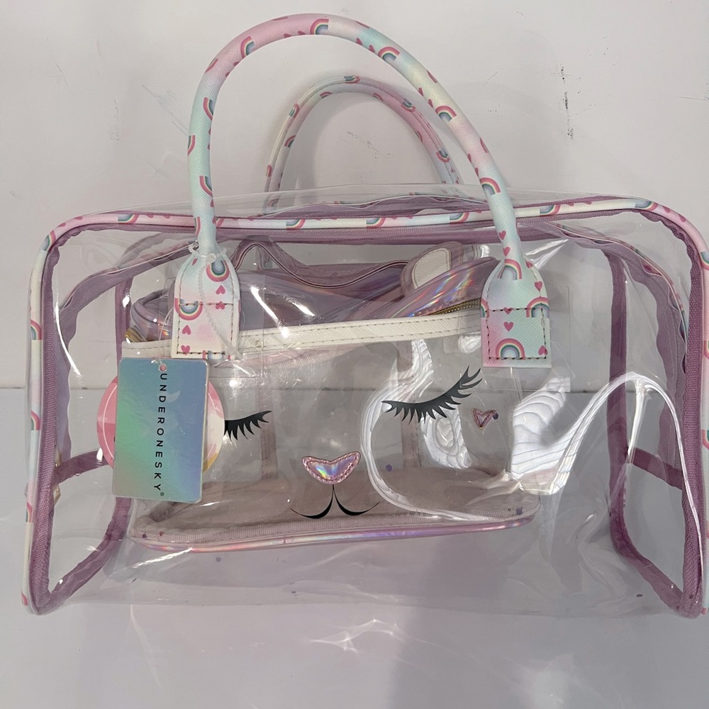 Underonesky clear travel toiletry bag for kids.